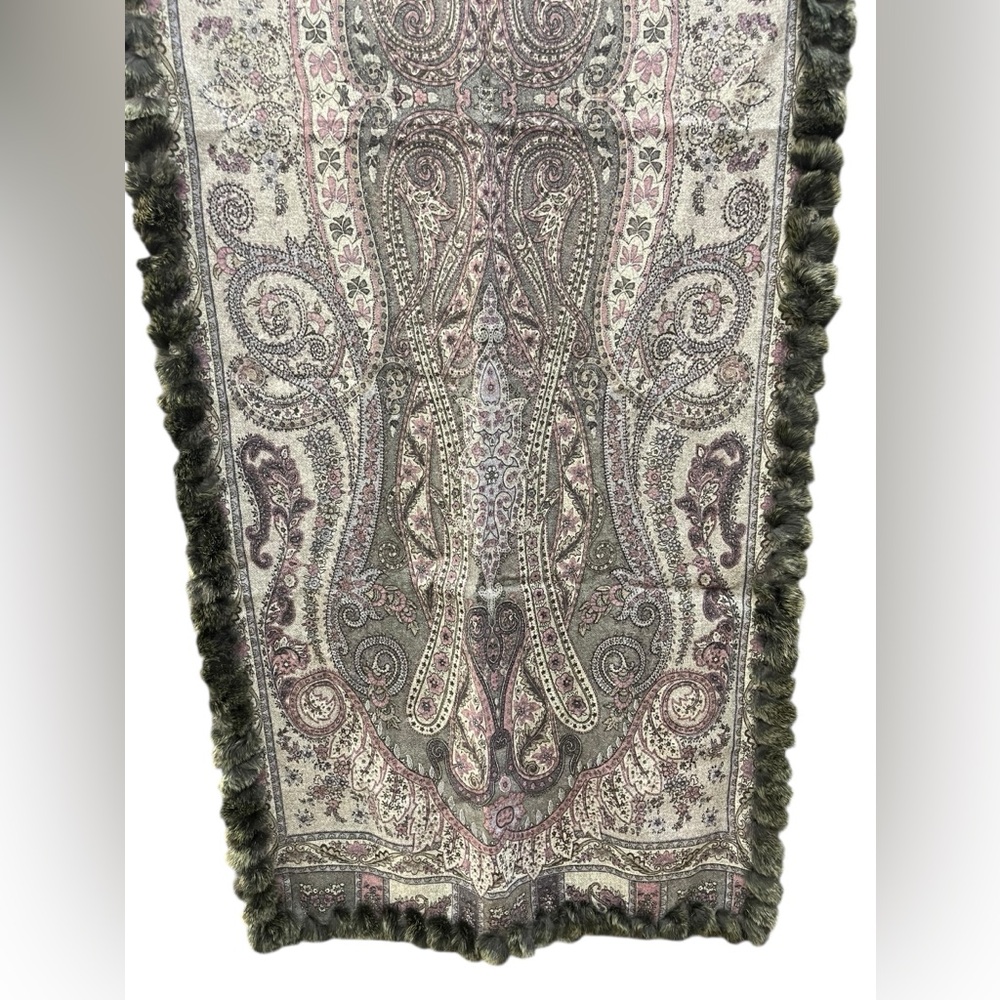 100 % Wool Shades of Gray Reversible scarf/shawl
